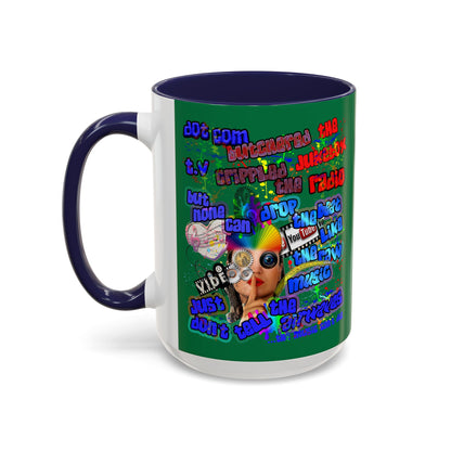 drop the beat - Accent Mug (dark green)