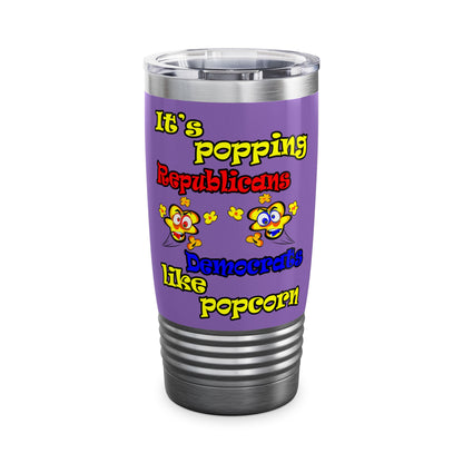 popping like popcorn - Ringneck Tumbler, 20oz (light purple)
