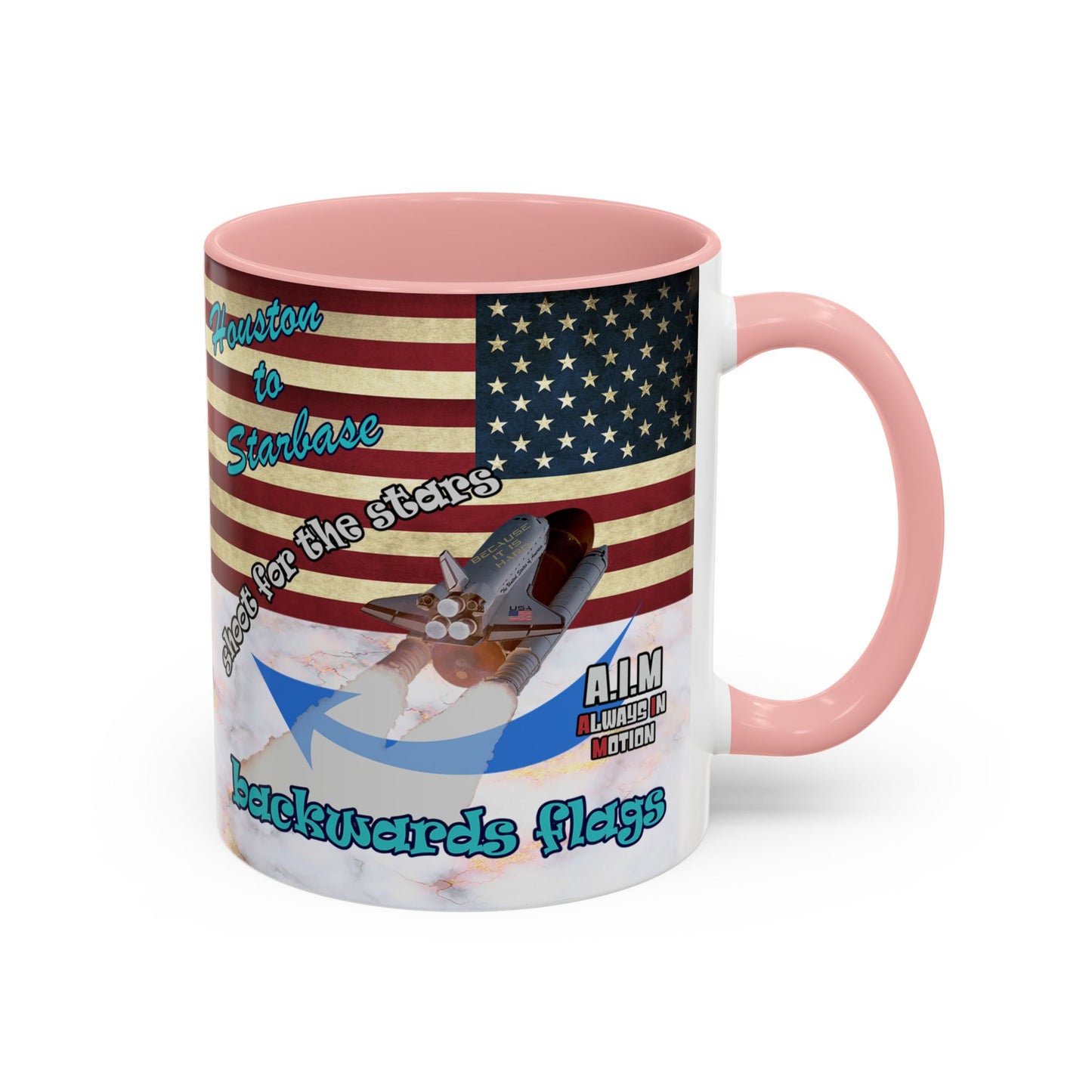 shoot for the stars - Accent Mug (white marble)