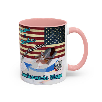 shoot for the stars - Accent Mug (white marble)