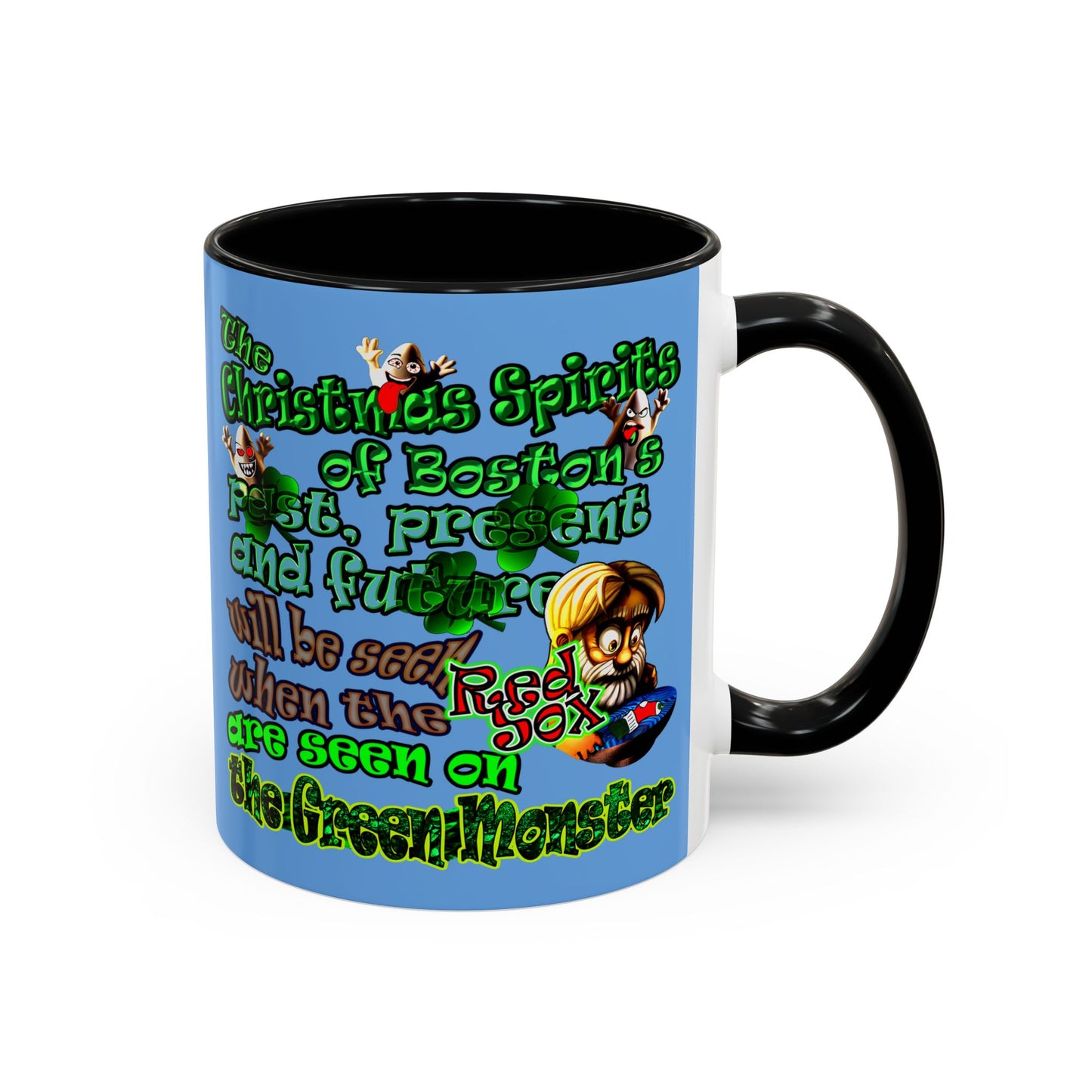 christmas spirits of boston - Accent Mug (light blue)