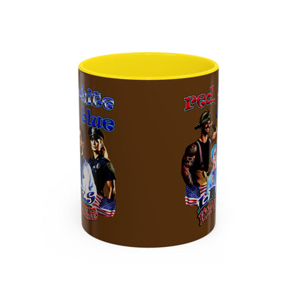 rw&b lives matter - Accent Mug (brown)