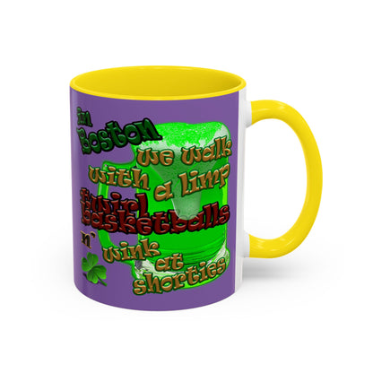 celtics logo - Accent Mug (light purple)