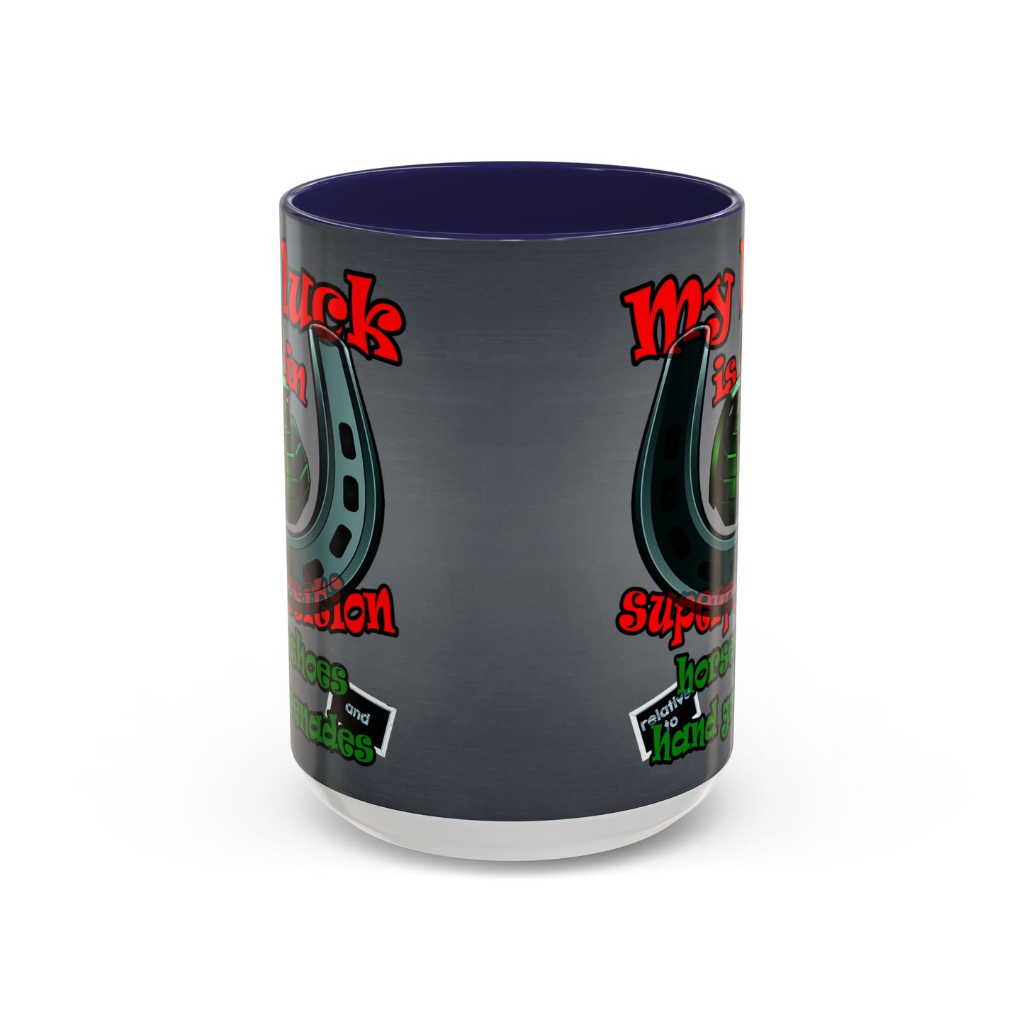 my luck - Accent Mug (grey-light grey)