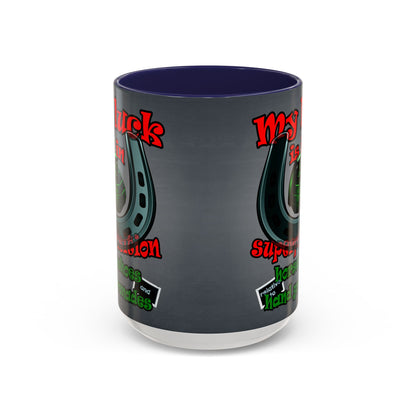 my luck - Accent Mug (grey-light grey)