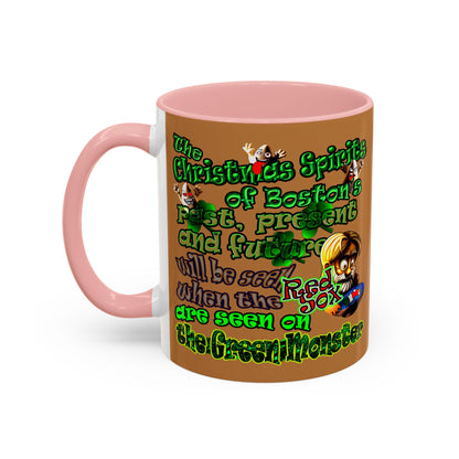 christmas spirits of boston - Accent Mug (light brown)