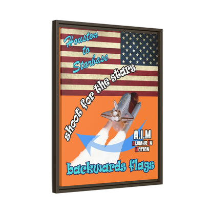 shoot for the stars - framed canvas art (crusta)