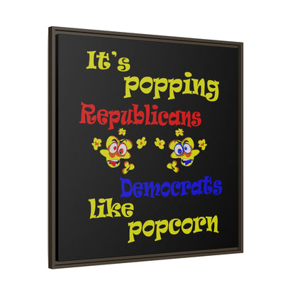 popping like popcorn - framed canvas art (black)