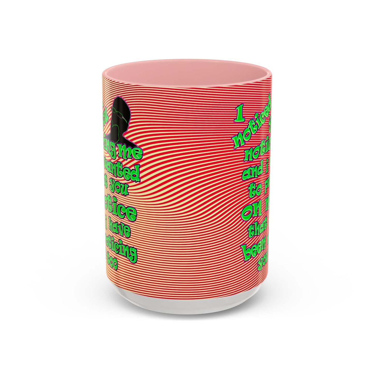 noticed you noticing - Accent Mug (yellow-orange wave)