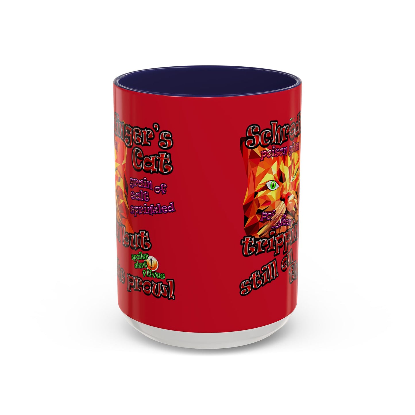 schrodinger's cat - Accent Mug (dark red)