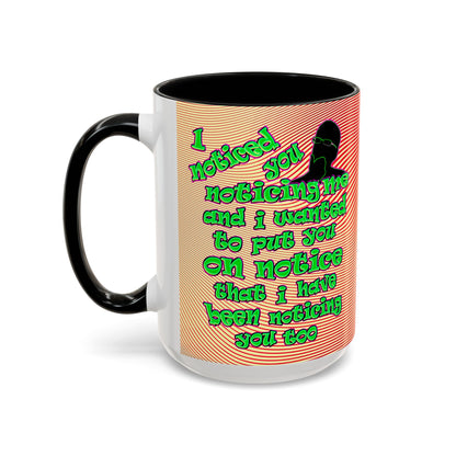 noticed you noticing - Accent Mug (yellow-orange wave)