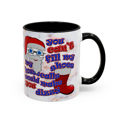 santa's shoes - Accent Mug (white marble)