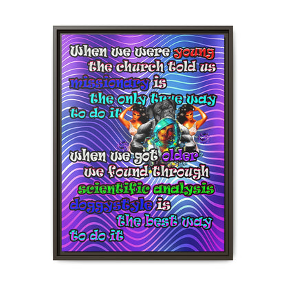 doggystyle - framed canvas art (purple wave)