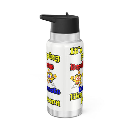popping like popcorn - Gator Tumbler, 32oz (white)
