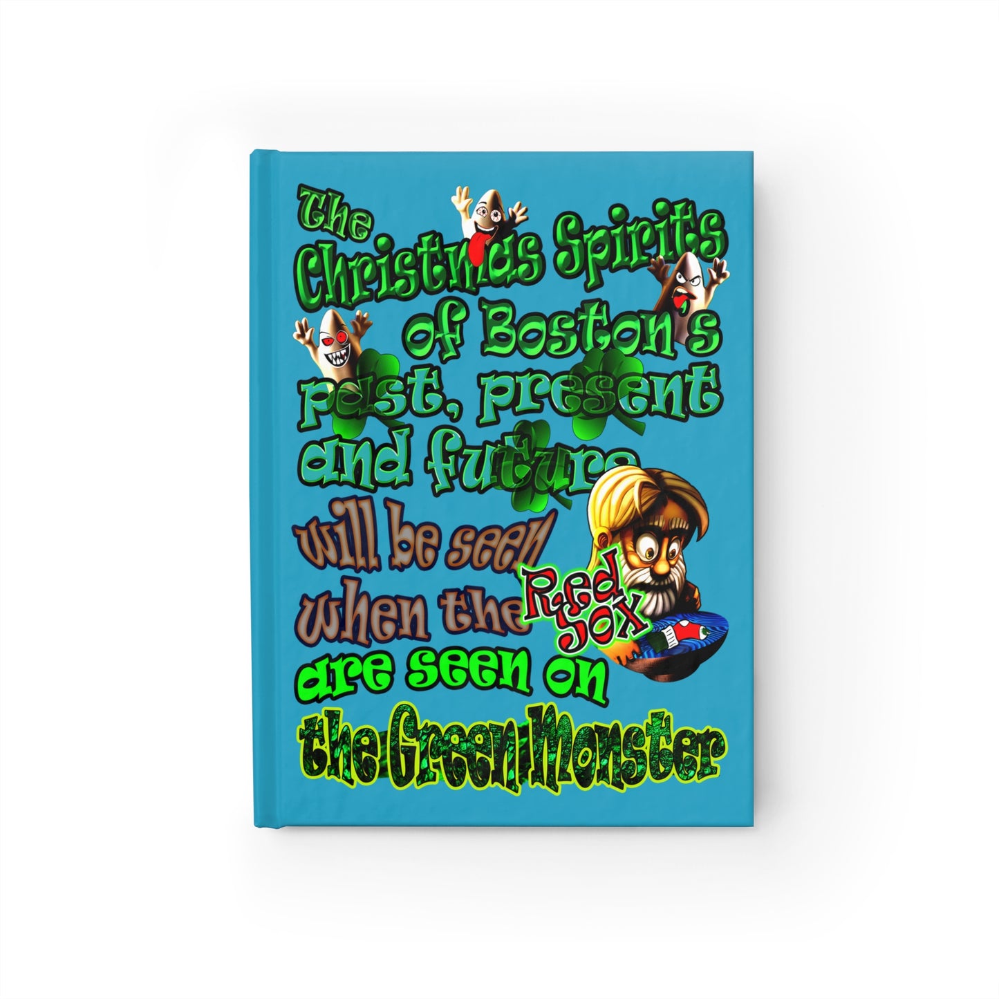 christmas spirits of boston - journal-lined (turquoise)