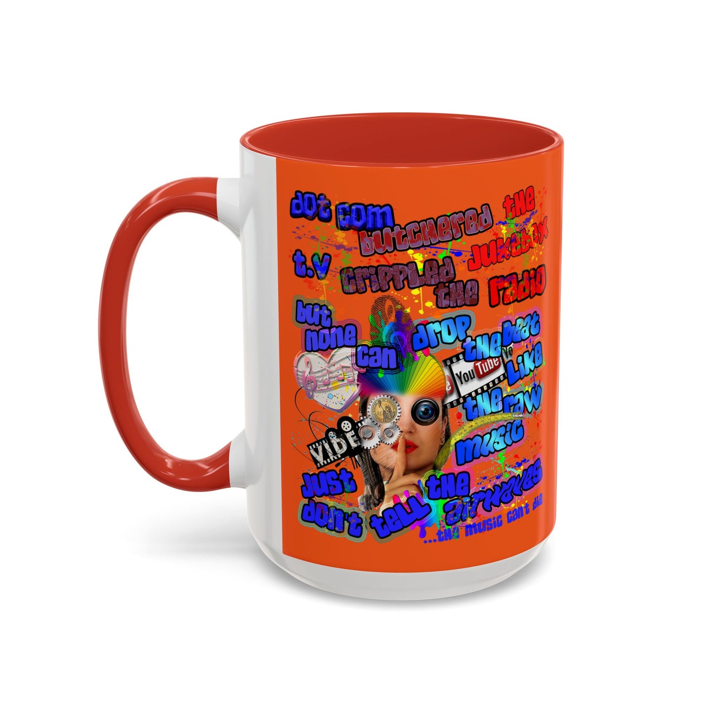 drop the beat - Accent Mug (orange)