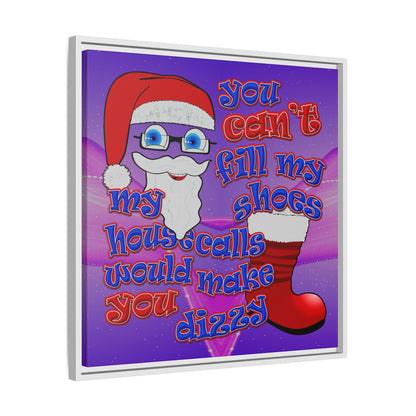 santa's shoes - framed canvas art (purple-pink wave)