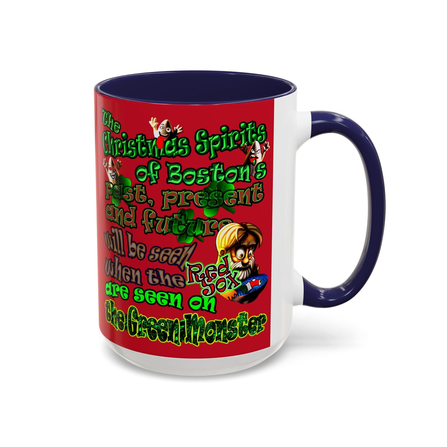 christmas spirits of boston - Accent Mug (dark red)