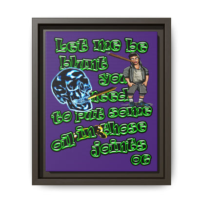 og - framed canvas art (purple)