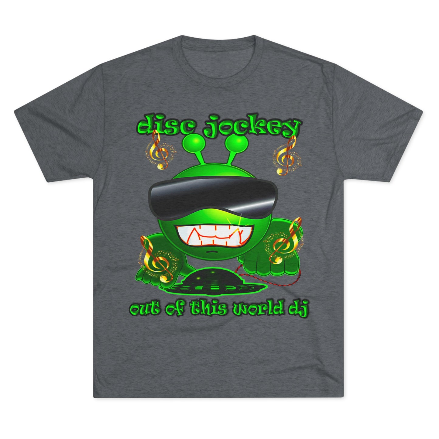 disc jockey - Unisex Tri-Blend Crew Tee