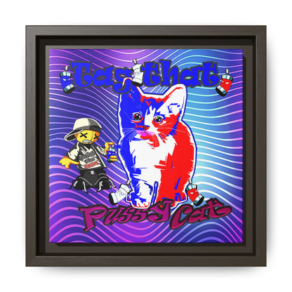 tag that - framed canvas art (purple wave)