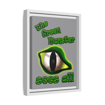 green monster - framed canvas art (grey)