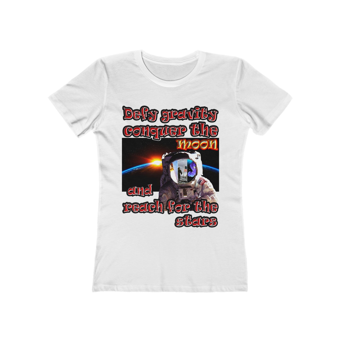 defy conquer reach - Women's The Boyfriend Tee