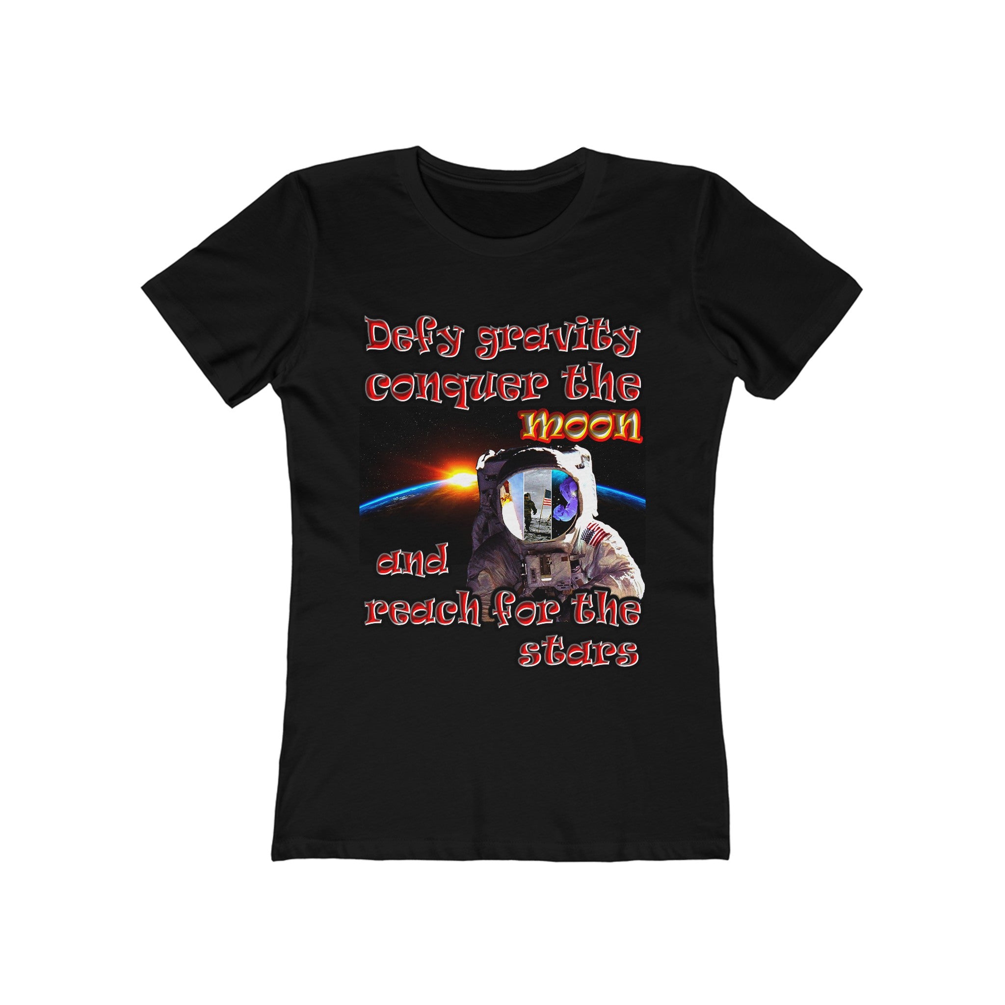 defy conquer reach - Women's The Boyfriend Tee