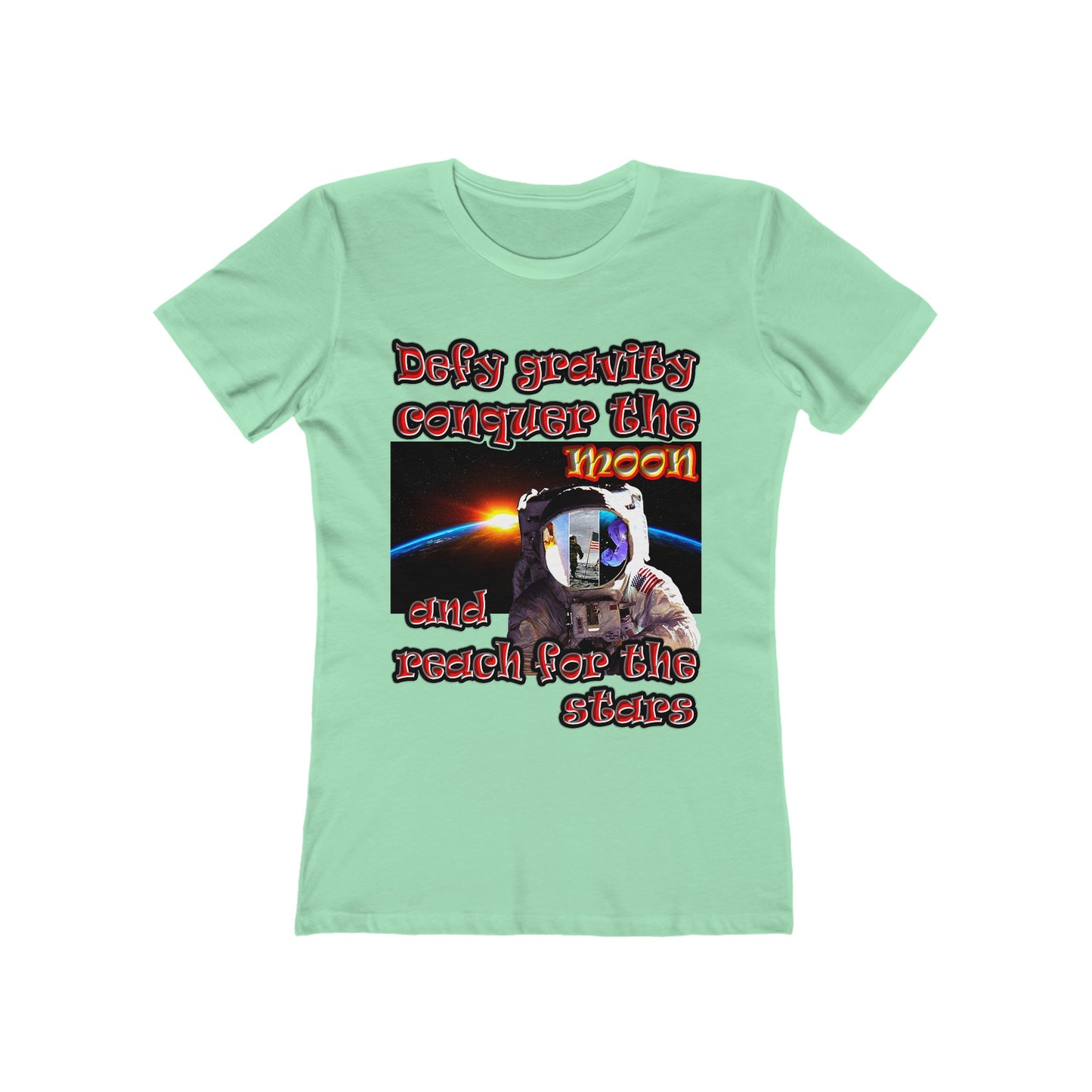 defy conquer reach - Women's The Boyfriend Tee