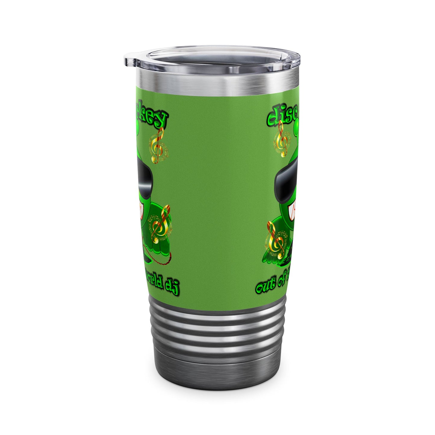 disc jockey - Ringneck Tumbler, 20oz (green)