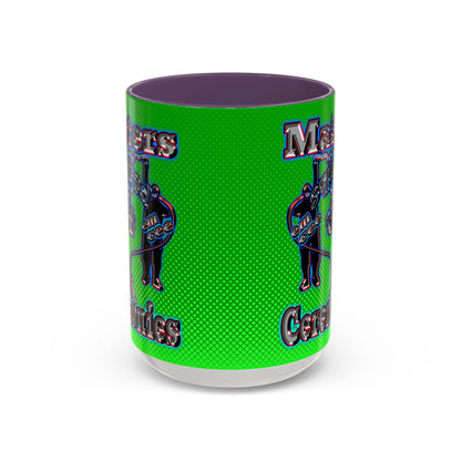 em cee squared - Accent Mug (logo green)