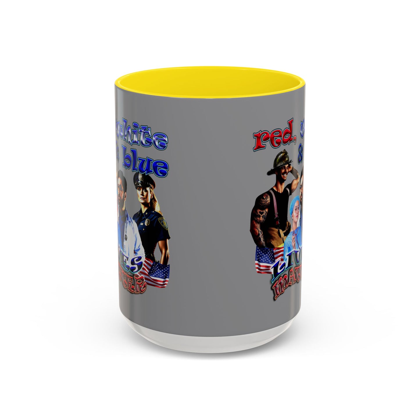 rw&b lives matter - Accent Mug (grey)