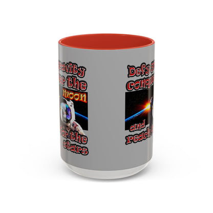 defy conquer reach - Accent Mug (light grey)