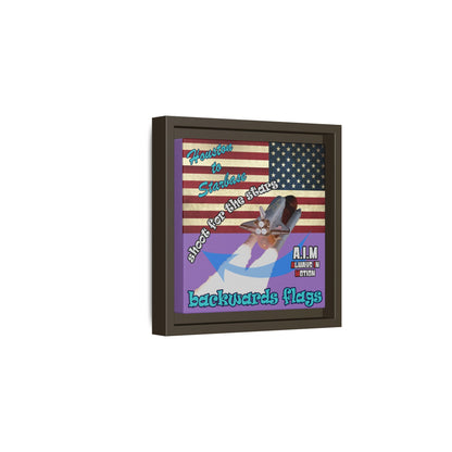 shoot for the stars - framed canvas art (light purple)