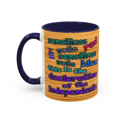 declaration of the independents - Accent Mug (butterscotch wood finish)