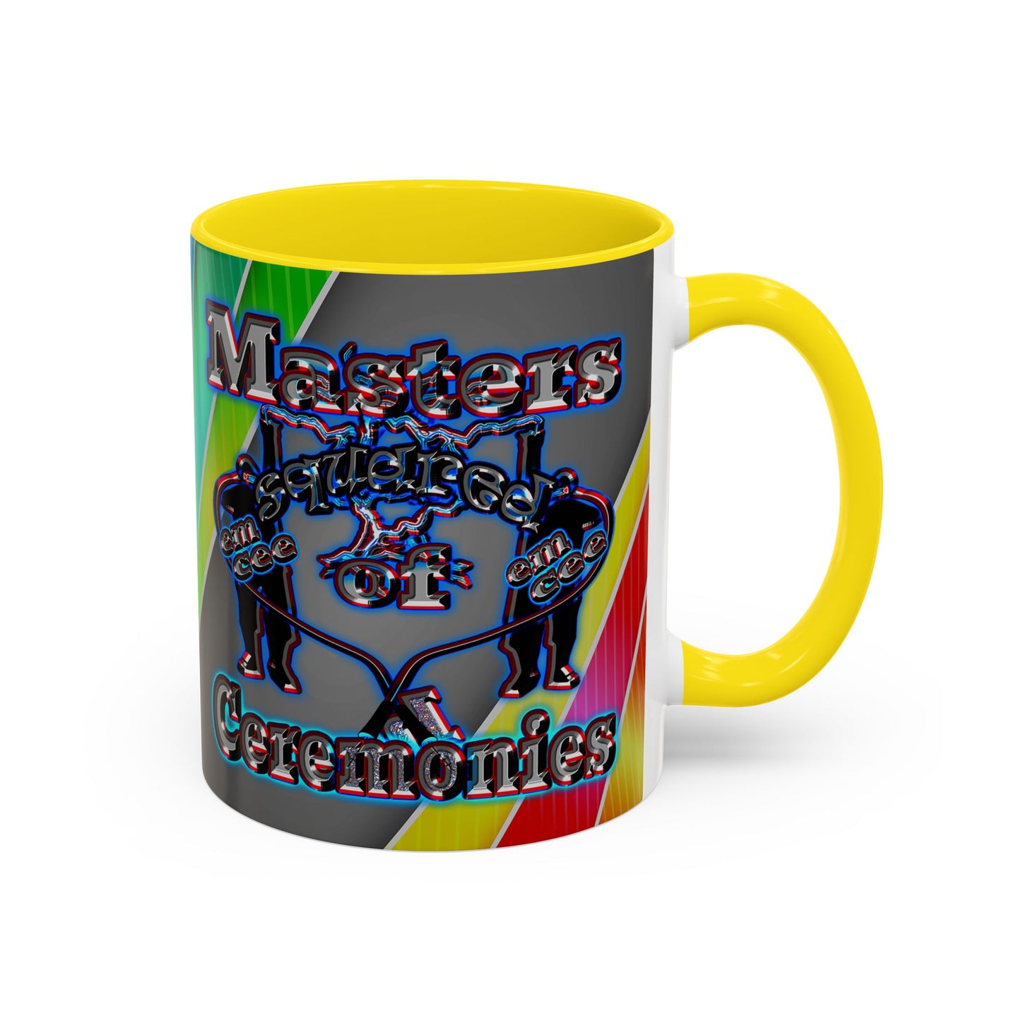 em cee squared - Accent Mug (rainbow split)