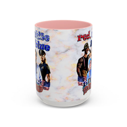 rw&b lives matter - Accent Mug (white marble)