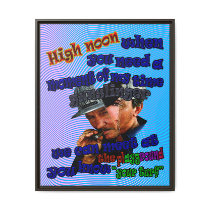 high noon - framed canvas art (light blue-purple wave)