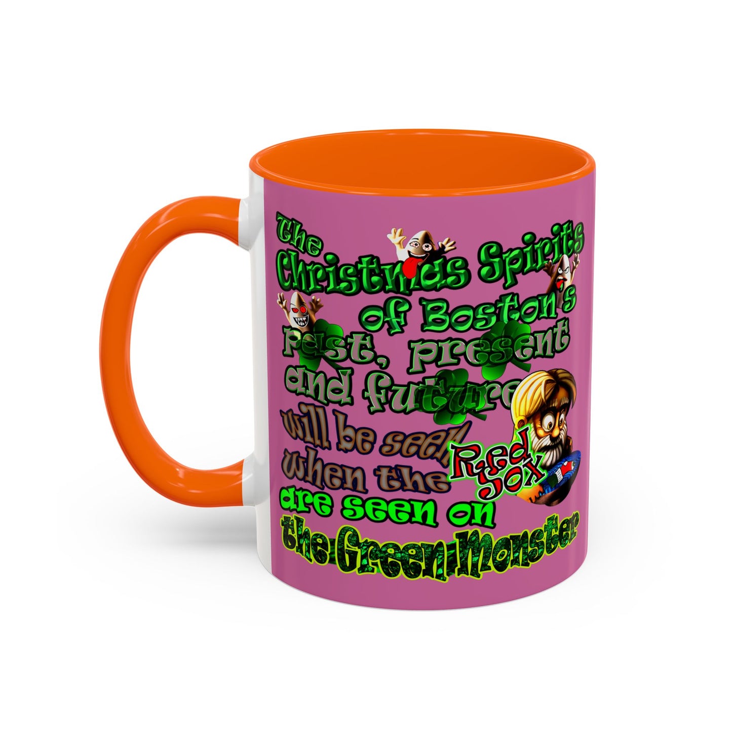 christmas spirits of boston - Accent Mug (light pink)