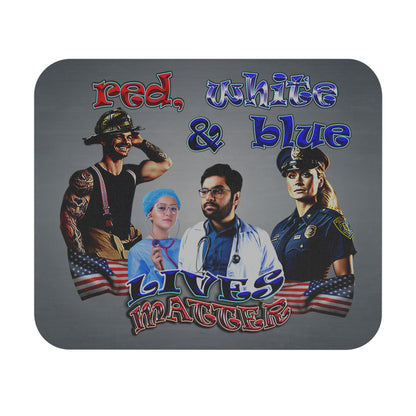 rw&b lives matter - Mouse Pad (Rectangle) (grey-light grey)
