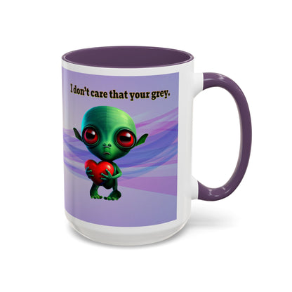 I don't care that your grey - Accent Mug (light blue-pink wave)