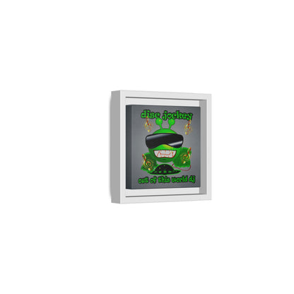 disc jockey - framed canvas art (grey-light grey)