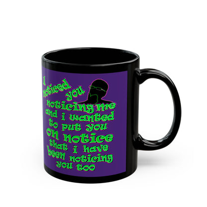 noticed you noticing - Black Mug (purple)