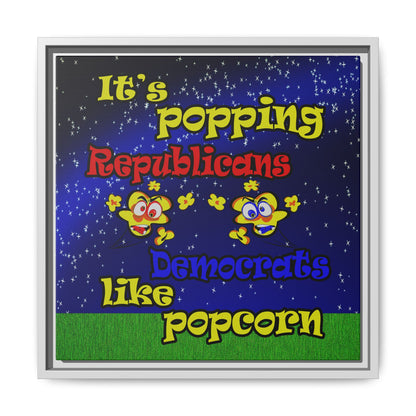 popping like popcorn - framed canvas art ('snoops' background)