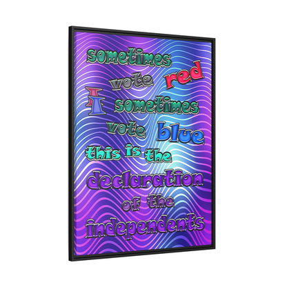 declaration of the independents - framed canvas art (purple wave)