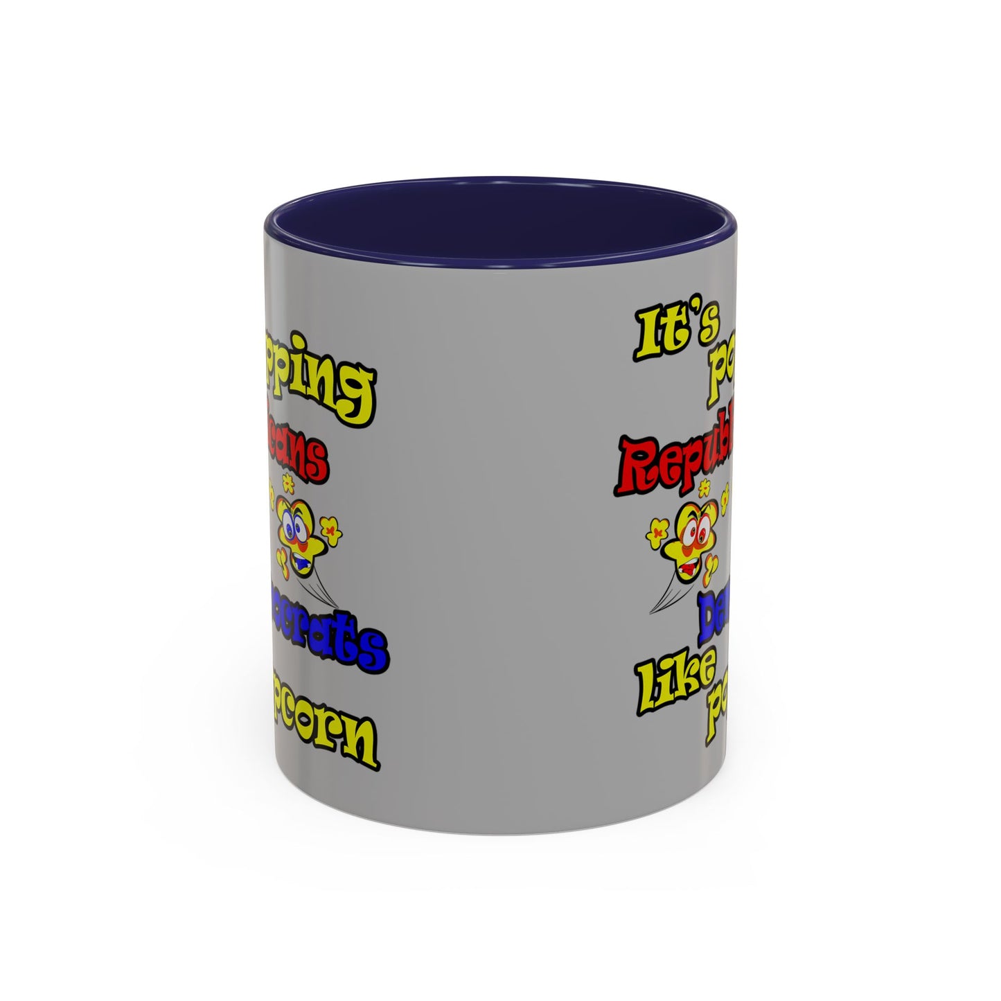 popping like popcorn - Accent Mug (light grey)