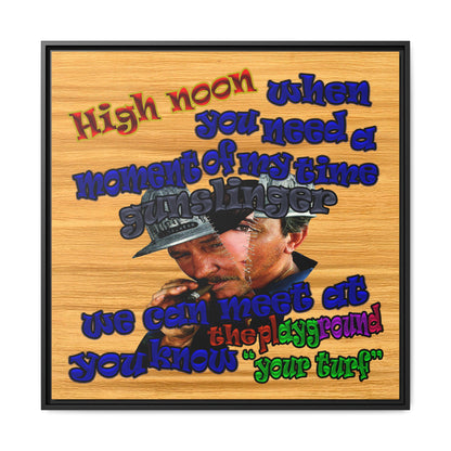 high noon - framed canvas art (butterscotch wood finish)