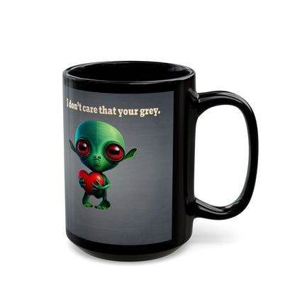 I don't care that your grey - Black Mug (grey-light grey)