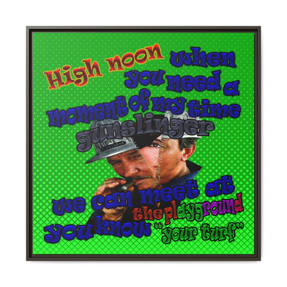 high noon - framed canvas art (logo green)
