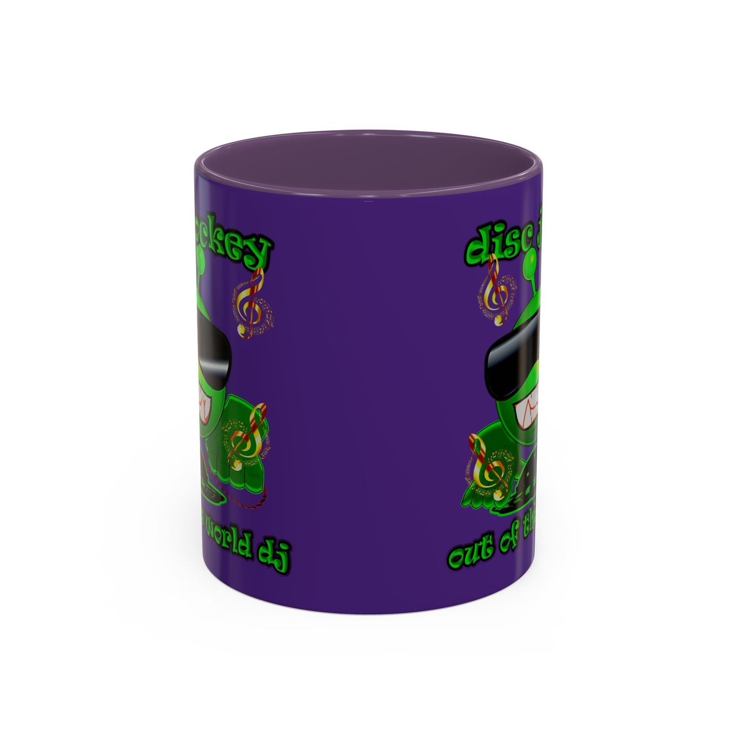 disc jockey - Accent Mug (purple)